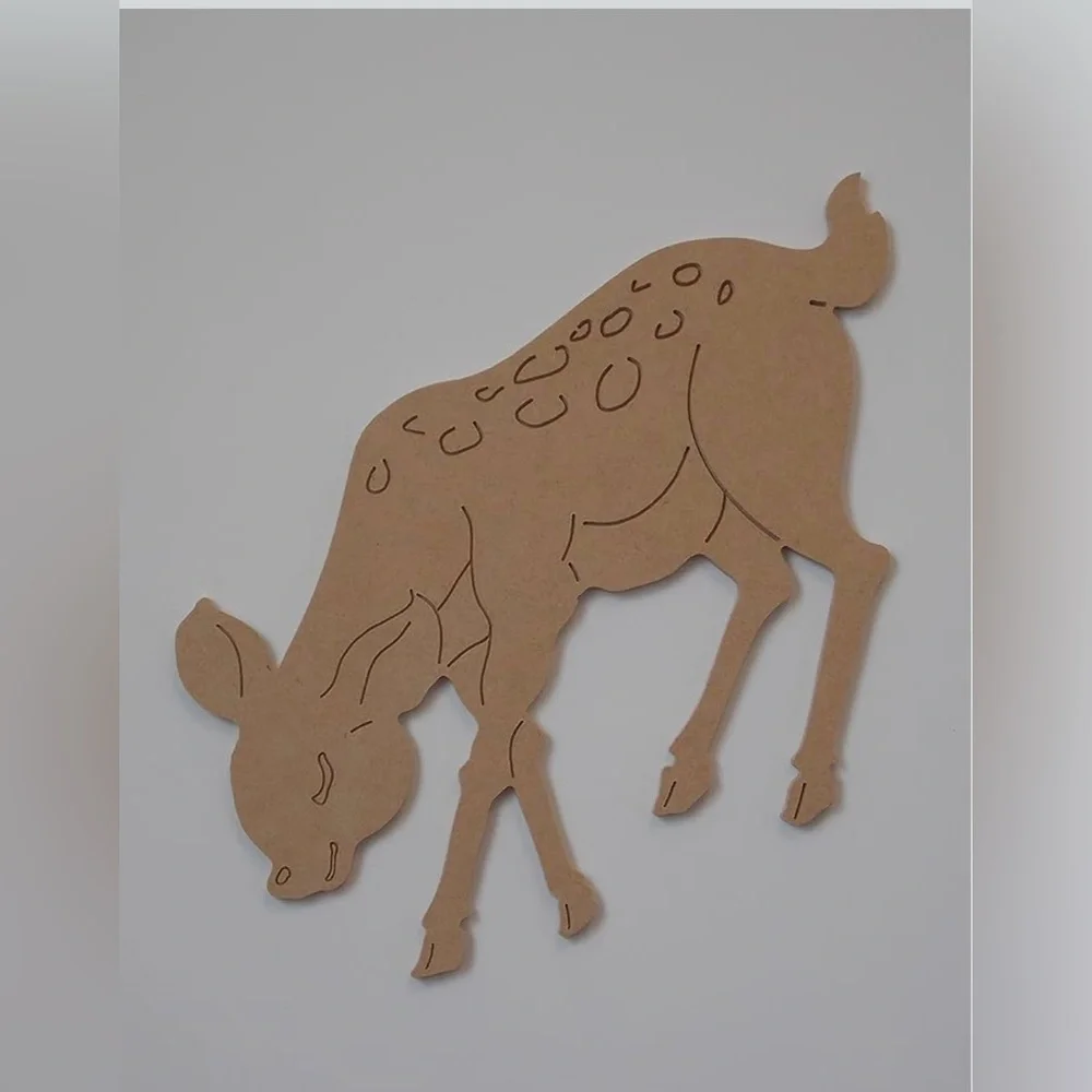 Deer in Love MDF Wood Wall Decor DIY Tree Deer Nursery Wall Art New